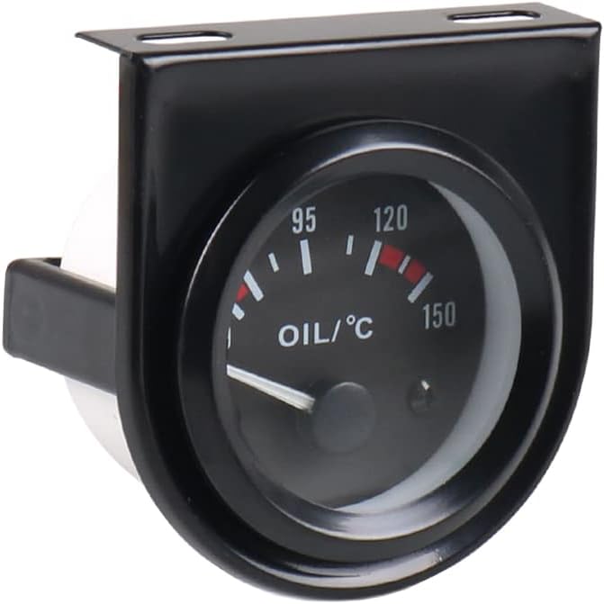 E Support Universal Car 2" 52mm Pointer Oil Temp Temperautre Gauge Meter Celsius White LED Light Indicator Display Electrical - Image 2